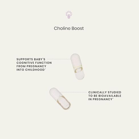 Perelel Women’s Choline Boost, Supports Baby’s Cognitive Function Throughout Pregnancy & Early Childhood, Choline Supplement for Prenatal, Postpartum & Breastfeeding, Gluten Free, Non GMO, 60 Capsules in Saudi Arabia