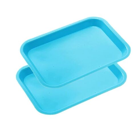 Dental Instrument Tray Autoclabable Medical Procedure Trays 2 Pack 6 Inch Plastic Flat Tray for Medical Office (Dark Blue) in Saudi Arabia