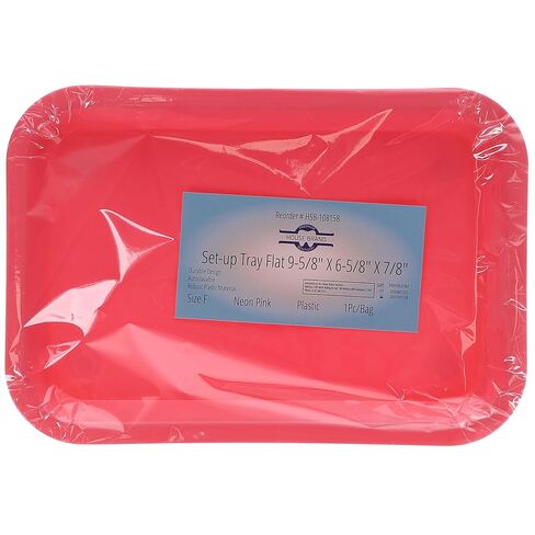 108158 صينية إعداد HSB مسطحة #F بلاستيك وردي نيون 9-5/8" X 6-5/8" X 7/8" in Kuwait