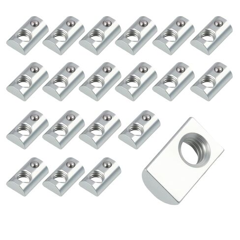 20 Pcs M6 T-Slot Nuts, Zinc Plated Spring Ball Roll-in T-Nuts Heavy Duty T-Track Mounting Hardware for Furniture Assembly Industrial Machinery, Automotive Repair and Workshop Applications in Saudi Arabia