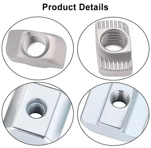 100 Pcs 2020 Series M5 Carbon Steel Sliding & Drop-in T-Nuts, 50 Pcs Metric M5 Thread Slide-in T-Nut + 50 Pcs M5 Hammer Head Drop-in T Nut for Standard 6mm T-Slot Aluminum Extrusion Profile in Saudi Arabia
