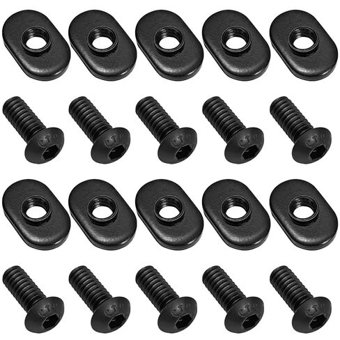 20 Packs 1/4"-20 Black T Slot Nuts T-Slot Bolts Threaded Centered Slide in Economy T Nuts for T Slot Track,for 15 Series or 1.5 Inch Base Aluminum Extrusion in Kuwait