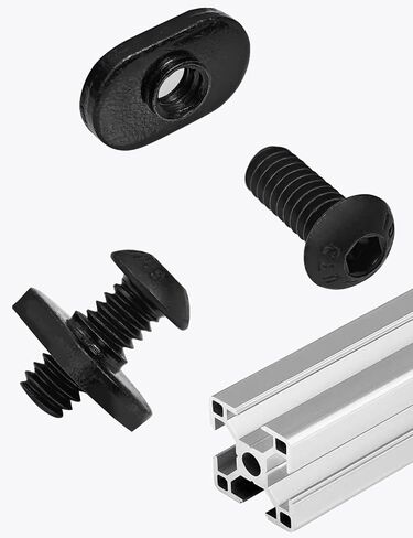 20 Packs 1/4"-20 Black T Slot Nuts T-Slot Bolts Threaded Centered Slide in Economy T Nuts for T Slot Track,for 15 Series or 1.5 Inch Base Aluminum Extrusion in Kuwait
