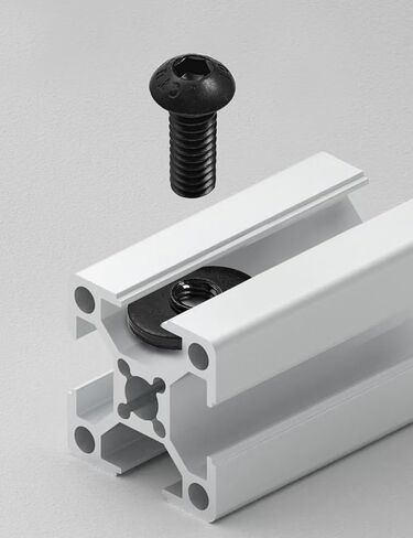 20 Packs 1/4"-20 Black T Slot Nuts T-Slot Bolts Threaded Centered Slide in Economy T Nuts for T Slot Track,for 15 Series or 1.5 Inch Base Aluminum Extrusion in Kuwait