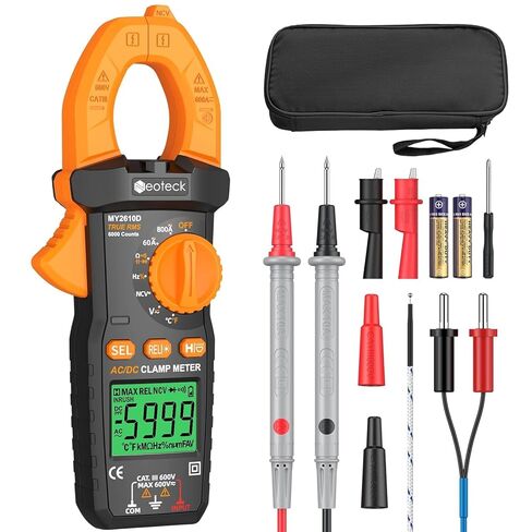 Neoteck Clamp Meter 4000 Counts Amp Meter for TRMS AC Current AC/DC Voltage 600A Auto Range Digital Multimeter with Capacitance Continuity Resistance NCV Diode Test for Car Electric Cabinet in Kuwait