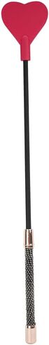 Equestrian Training Whip RidingCrop Whith Heart-Shaped Silicone Head 18 Inch Pink&Dark Silver in Saudi Arabia