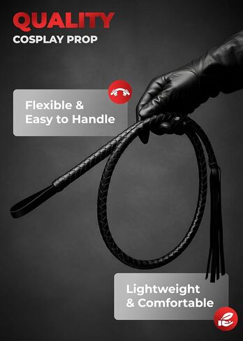 سوط من الجلد الصناعي لركوب الخيل، سوط طويل لرياضة الفروسية 75 بوصة، سوط حصان أسود للترويض in Kuwait