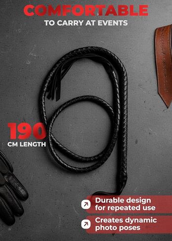 سوط من الجلد الصناعي لركوب الخيل، سوط طويل لرياضة الفروسية 75 بوصة، سوط حصان أسود للترويض in Kuwait