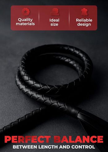 سوط من الجلد الصناعي لركوب الخيل، سوط طويل لرياضة الفروسية 75 بوصة، سوط حصان أسود للترويض in Kuwait