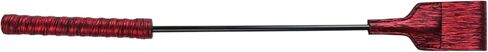 18-Inch Equestrian Riding Crop with Leather Handle - Black & Red Horse Whip for Training in Saudi Arabia