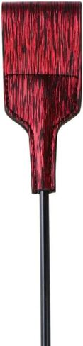 18-Inch Equestrian Riding Crop with Leather Handle - Black & Red Horse Whip for Training in Saudi Arabia