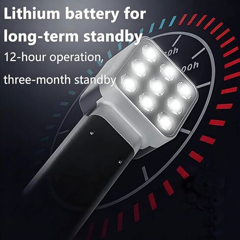 ستروبوسكوب LED محمول 200-999999 دورة في الدقيقة، محلل سرعة محرك غير ملامس، مقياس سرعة الدوران اصطرابي LED، إضاءة 1500 لوكس، دقة 0.001%، مع 9 خرزات LED، للتروس والإطارات للقياس in Kuwait