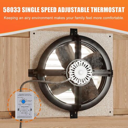 2 Pack 10-Amp Adjustable Programmable Thermostat with Firestat - Replacement for Power Attic Ventilators in Saudi Arabia