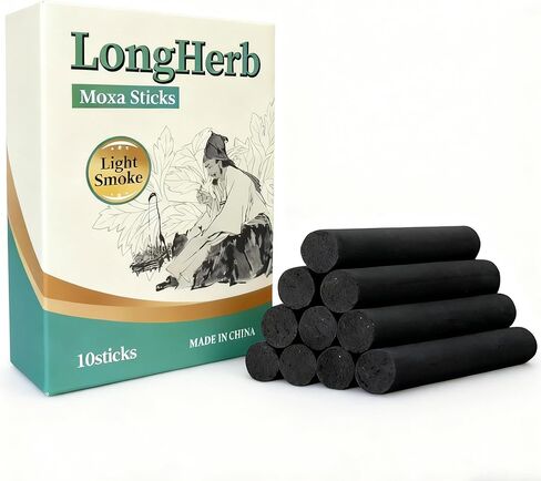 10 قطع من أعواد الموكسا التي لا تدخن - عصا موكسا نقية لعلاج الكى، موكسا عالية الكثافة بدون دخان، أعواد موكسا ممتازة للكي، أعواد الكى طويلة الأمد in Kuwait