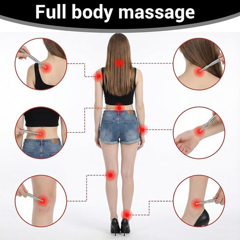 4 Pcs Acupuncture Pen Stainless Steel Acupressure Pen Reflexology Massage Tool for Body, Face 8 Sized Headed Acupuncture Needles Manual Deep Tissue Tool Body Point Probe Pens for Full Body Relaxing in Saudi Arabia