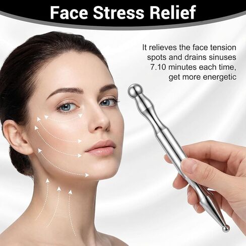 4 Pcs Acupuncture Pen Stainless Steel Acupressure Pen Reflexology Massage Tool for Body, Face 8 Sized Headed Acupuncture Needles Manual Deep Tissue Tool Body Point Probe Pens for Full Body Relaxing in Saudi Arabia