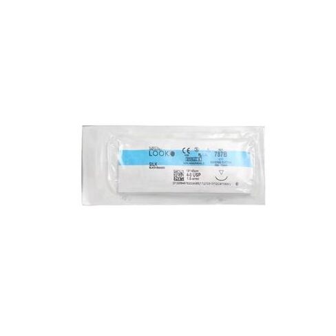 Look X787B Silk Black Sutures 4-0 18" C17 3/8 Circle Reverse Cutting 12mm 12/Pk in Saudi Arabia