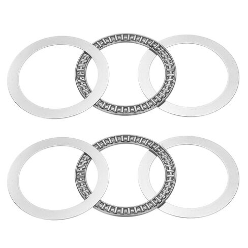 uxcell 4 Sets AXK4060 Thrust Needle Roller Bearings with 8 Washers, Chrome Steel Needle Roller Bearings, ID 40mm, OD 60mm, Thickness 5mm in Saudi Arabia