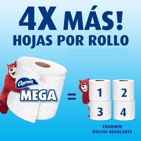 Charmin Ultra Strong Toilet Paper, 12 Mega Rolls = 48 Regular Rolls in Kuwait