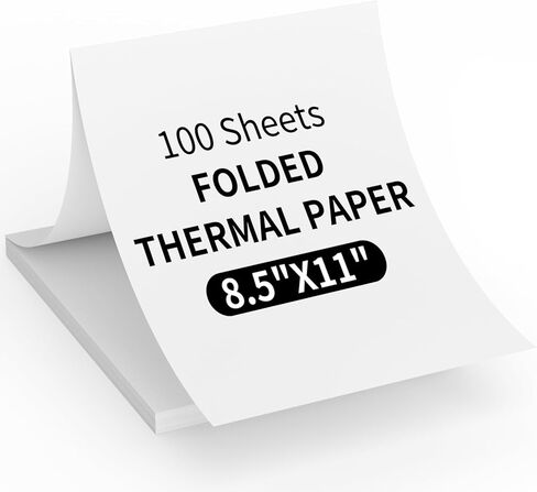 Thermal Printer Paper 8.5" x 11",US Letter Folding Printing Paper Compatible with A4 Portable Thermal Printer,Continuous Folded Printing Paper (200 Sheets) in Kuwait