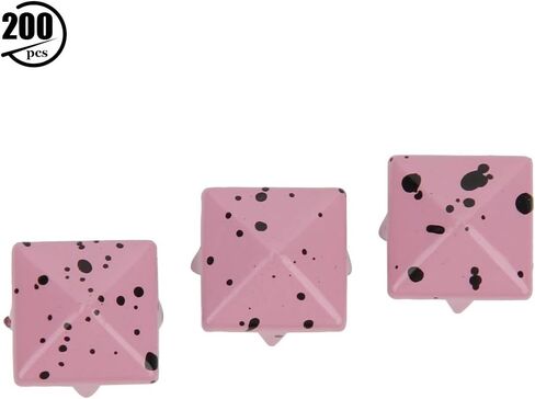 CFTGIW 200 Pcs Pyramid Stud Clothing Bag Decorative Accessory Metal Pyramid Rivets 10mmWhite Base and Blue Choice Cloth RivetPyramid StudPyramid Rivet ConeClothing (Foundation Black Spots) in Saudi Arabia