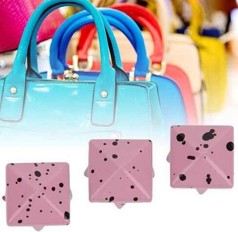 CFTGIW 200 Pcs Pyramid Stud Clothing Bag Decorative Accessory Metal Pyramid Rivets 10mmWhite Base and Blue Choice Cloth RivetPyramid StudPyramid Rivet ConeClothing (Foundation Black Spots) in Saudi Arabia