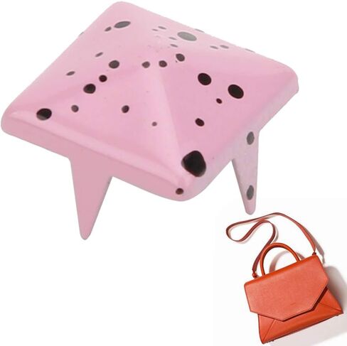 CFTGIW 200 Pcs Pyramid Stud Clothing Bag Decorative Accessory Metal Pyramid Rivets 10mmWhite Base and Blue Choice Cloth RivetPyramid StudPyramid Rivet ConeClothing (Foundation Black Spots) in Saudi Arabia