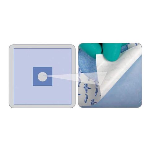 Medline Invisishield Aperture Surgical Drape, 2.5-Inch Hole, 16 x 16 Inches, Box of 10 in Saudi Arabia