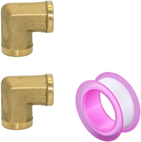 90 Degree Barstock Street Elbow, NPT Female Pipe to NPT Female Brass Pipe Fitting (2, 1/4") in Kuwait