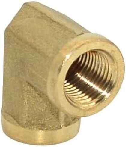 90 Degree Barstock Street Elbow, NPT Female Pipe to NPT Female Brass Pipe Fitting (2, 1/4") in Kuwait