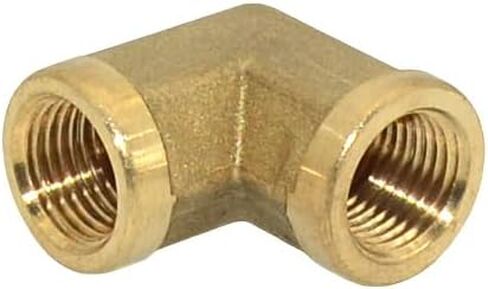 90 Degree Barstock Street Elbow, NPT Female Pipe to NPT Female Brass Pipe Fitting (2, 1/4") in Kuwait