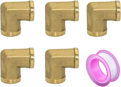 90 Degree Barstock Street Elbow, NPT Female Pipe to NPT Female Brass Pipe Fitting (2, 1/4") in Kuwait