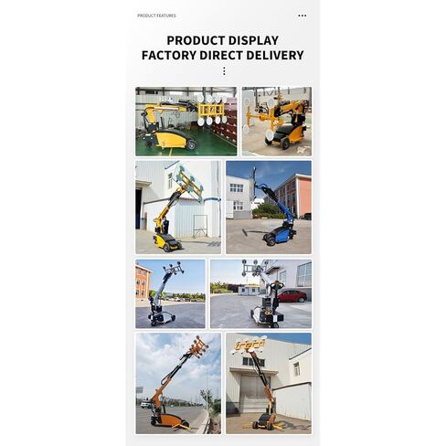 Portable Hydraulic Glass Lifter Robot with Digital Air Pressure Control & Anti-Aging Suction Cups for Heavy Panel Installation in Saudi Arabia