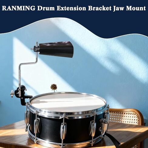 RANMING Jaw Drum Mount Universal Cowbell Clamp Bracket عالي القوة من سبائك الصلب حامل لجرس البقر والدف مثالي لمجموعة الطبول لأداء الإيقاع والممارسة in Kuwait