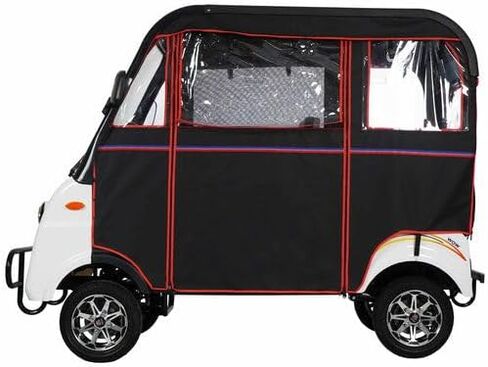 WOW 1200 Electric Mini Golf Cart with Lead Acid Battery, White and Black Exterior, Enclosed Passenger Design, 4-Wheel Configuration in Saudi Arabia