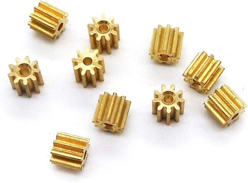 Industry 91A 0.3M Copper Gears 9 Teeth Aperture 0.95MM (Tight for 1mm) for Motor Gear for Aircraft Pinion 10pcs (Hole Diameter : 1mm Tight, Number of Teeth : 9 Teeth) in Kuwait