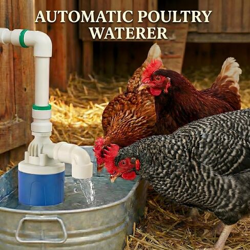 3/4 Inch Float Valve for Water Tank, 3 Pack Top Inlet Automatic Water Level Control Valve, Plastic Shut Off Float Valve for Livestock Waterer, Pond, Pool, Aquarium in Kuwait