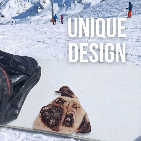 devembr Snowboard Stomp Pad for Pug Lovers, Funny Stomp Pads Snowboarding with 3D Bumps Design, PVC Material in Kuwait