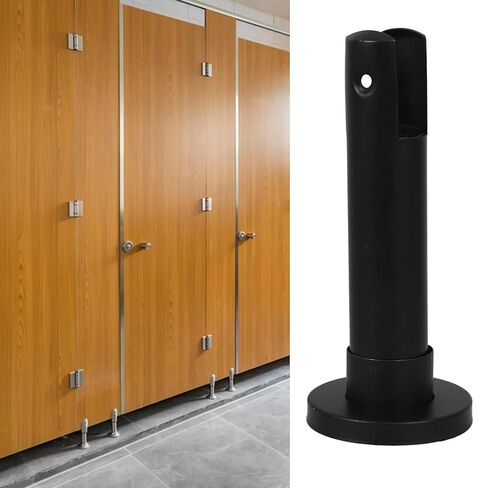 Luxshiny Adjustable 10cm Stainless Steel Toilet Support Foot for Restroom Partition Hardware Bracket Public Bathroom Stall Partition Fitting with Sturdy Stand in Kuwait