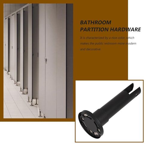 Luxshiny Adjustable 10cm Stainless Steel Toilet Support Foot for Restroom Partition Hardware Bracket Public Bathroom Stall Partition Fitting with Sturdy Stand in Kuwait