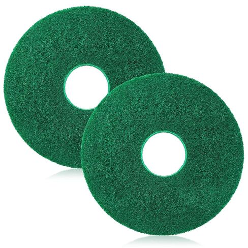 437.056 وسادات تنظيف مدارية لآلة الأرضيات الصلبة 550Mc Orbiter، وسادات تنظيف الأرضيات التجارية مقاس 12 بوصة، وسادات تلميع - للتنظيف اليومي عالي التحمل وتجريد الضوء، غير منسوجة، أخضر، قطعتان in Kuwait