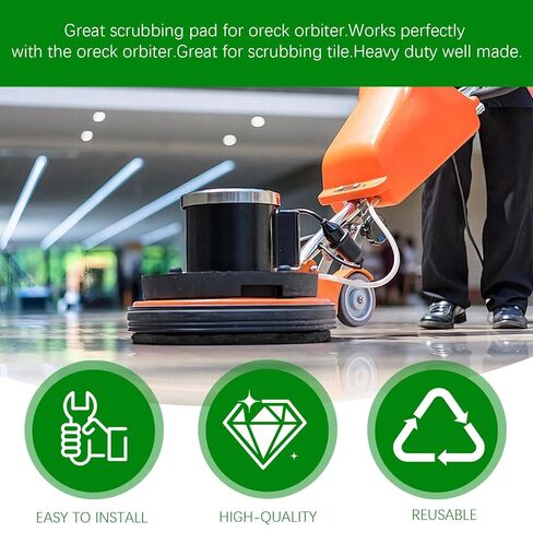 وسادات تنظيف الأرضيات مقاس 12 بوصة لآلة الأرضية المدارية Oreck ORB550MC، قرص تنظيف أسود 437.071 للأرضيات الصلبة، وسادات تلميع المدارية التجارية لآلة التنظيف Oreck ORB550MC in Kuwait