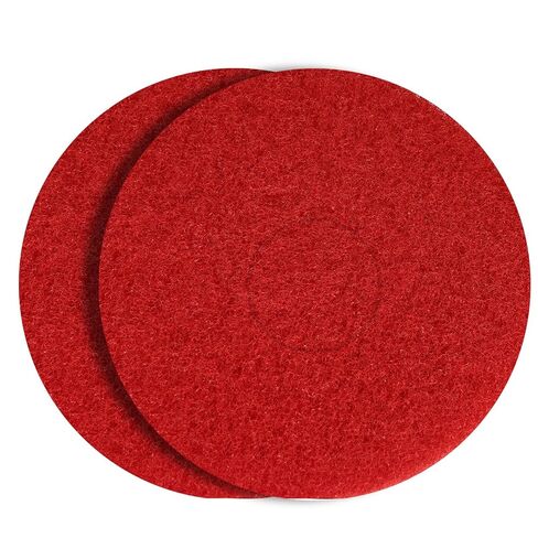 437.055 Polish Orbiter Pad, 12" Diameter, Red,Medium Intensity Compatible with Oreck ORB550MC Floor Machine, Cotton Fiber Pad for Wood, Tile & Concrete (2, Red, 12 in) in Kuwait