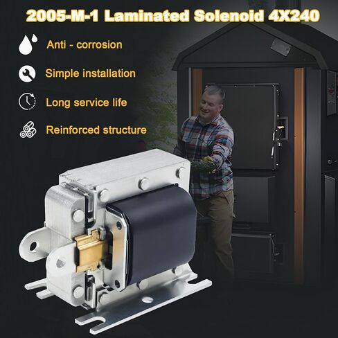 2005-M-1 Laminated Solenoid 4X240 Fit for All WM Models Pull, Foot Mounted, Solder Lug, 120VAC/60Hz Cont, 20.50 Ohms,17.9W in Kuwait
