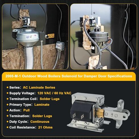 2005-M-1 Laminated Solenoid 4X240 Fit for All WM Models Pull, Foot Mounted, Solder Lug, 120VAC/60Hz Cont, 20.50 Ohms,17.9W in Kuwait