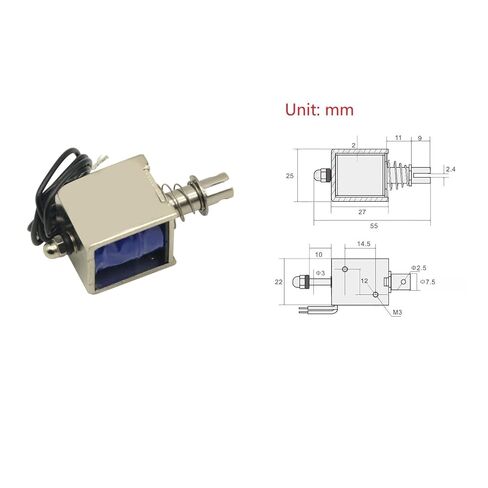 2PCS DC12V Open Frame Solenoid 10mm Stroke Push Pull Type Electronic DC Electromagnet 20N Force in Saudi Arabia