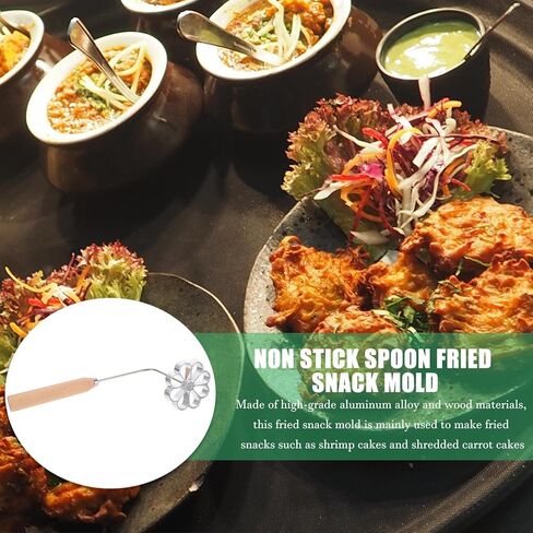 Hemoton Fried Snack Mold Portable Household Kitchen Cooking Utensil 10.23X3.54X2.95In Rosette Waffle Frying Mold for Carrot Cake Dumplings Shrimp Cakes in Saudi Arabia