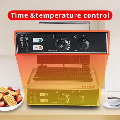 Commercial Industrial Rectangular Classic Waffle Maker,10pcs Belgian Waffles, Electric Non-Stick Waffle Iron for Family, Restaurants, Snacks in Saudi Arabia