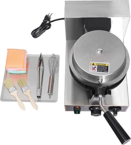 Electric Waffle Maker Machine 1300W with Non-Stick Plates, Hexagonal Bubble Waffle Iron 122-572℉/50-300℃ Adjustable Temperature & Timer, Stainless Steel for Home & Commercial Use in Saudi Arabia