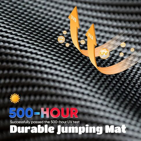 حصيرة القفز الترامبولين من ORCC تناسب إطارات 10 أقدام ترامبولين مع 60 حلقة على شكل حرف V تناسب نوابض مقاس 5.4 بوصة، ارتداد ممتاز، قطر السجادة 8.59 قدمًا in Kuwait